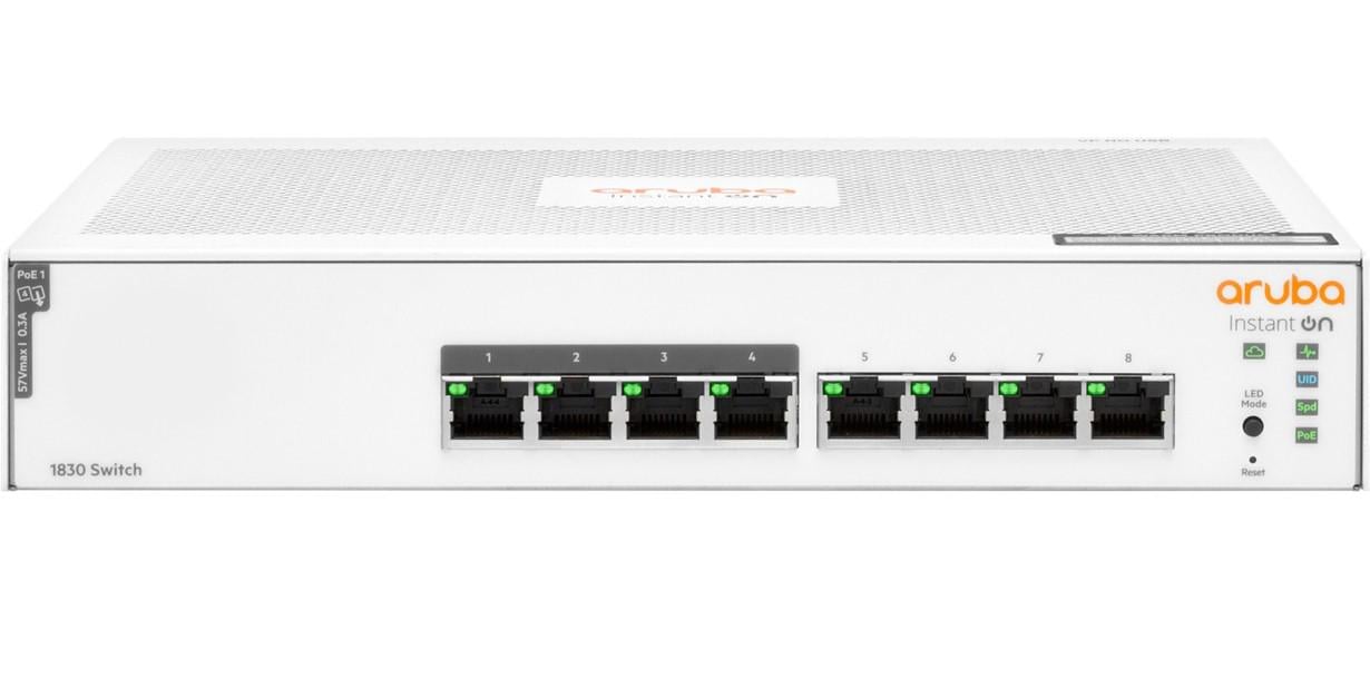 Комутатор мережевий HPE Aruba Instant On JL811A 8 Gigabit Ethernet Білий (578227)