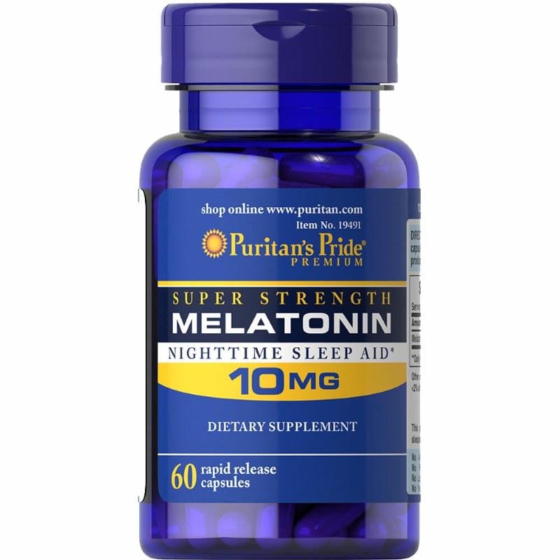 Натуральна добавка Puritan's Pride Melatonin 10 мг 60 капс. (2370)