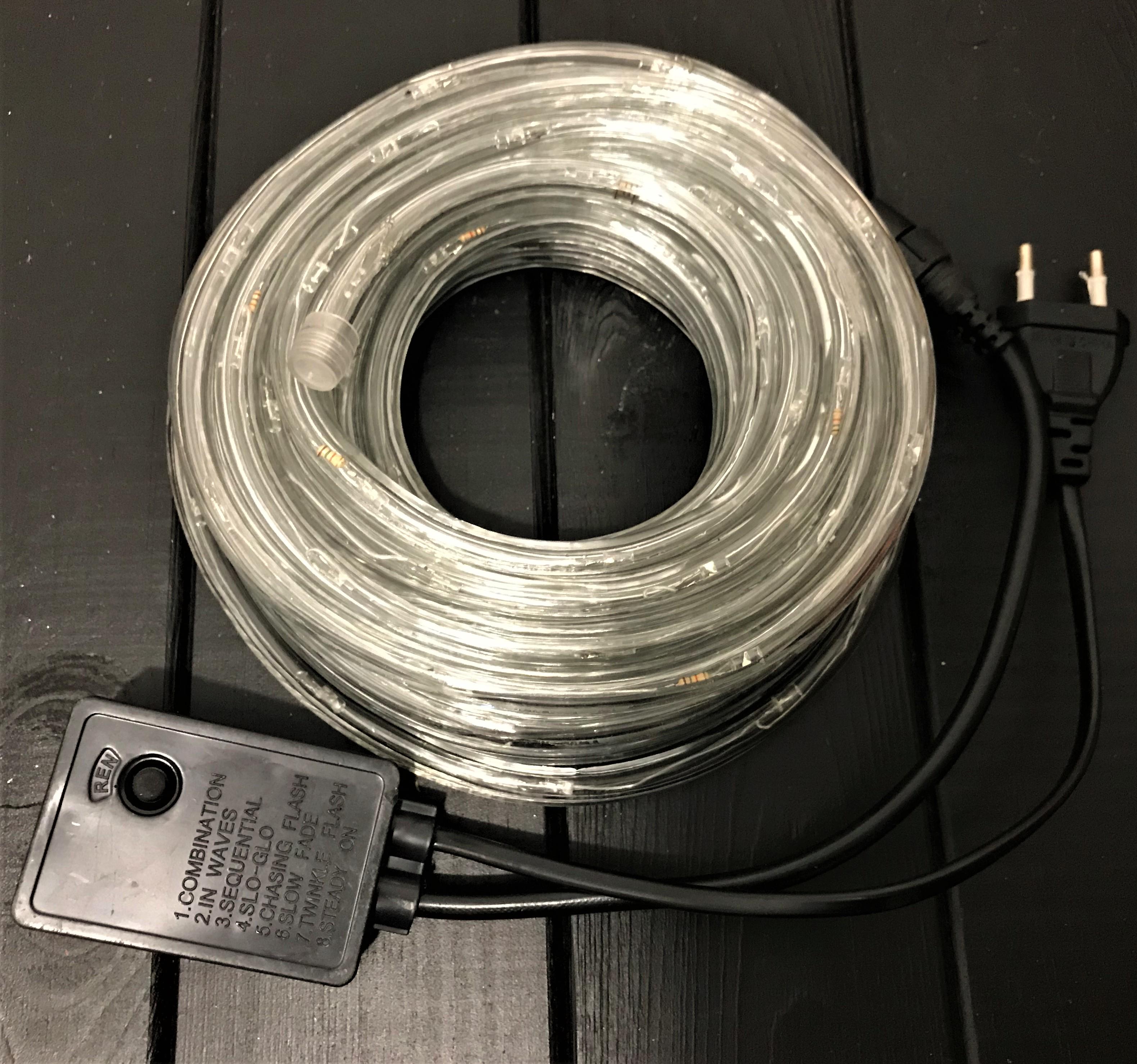 Светодиодная гирлянда Дюралайт уличный LED 10 м с контролером 220V Золотой - фото 2