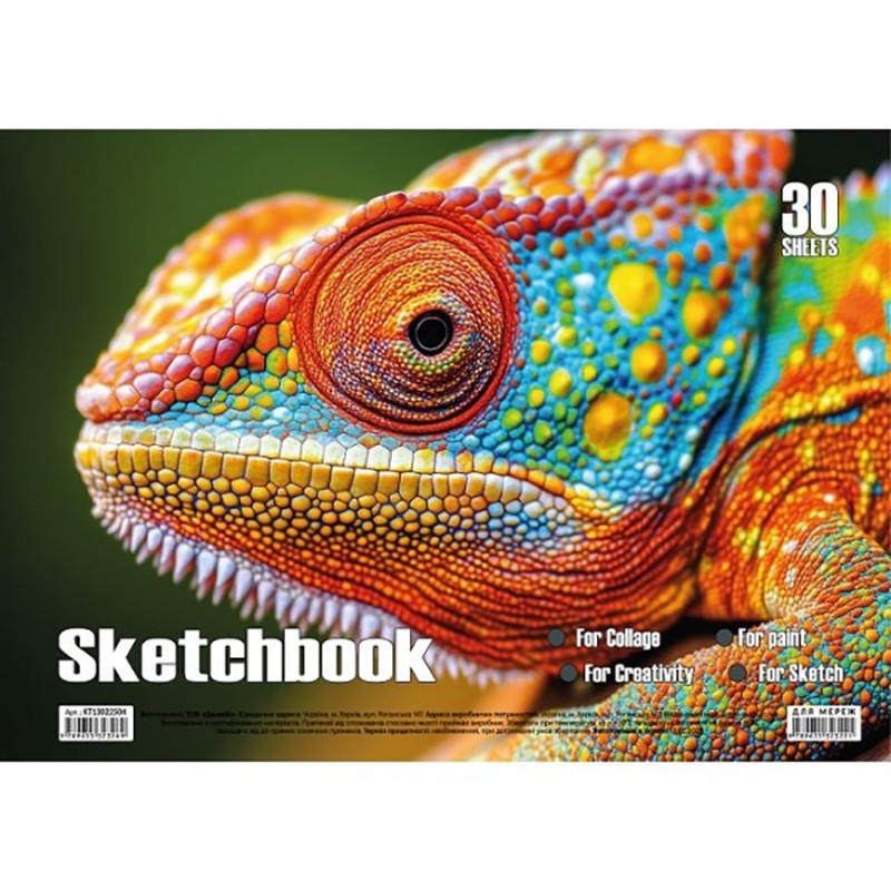 Альбом для малювання Jumbi Хамелеон KT13022504 пружина 30 арк. (RLT51948)