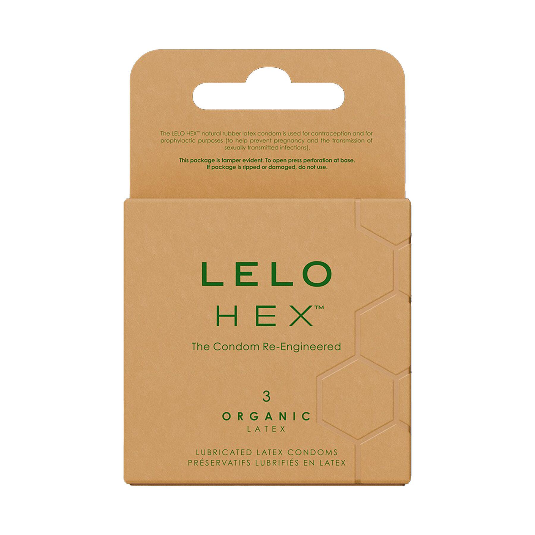 Презервативы Lelo HEX Condoms Organic тонкие и суперпрочные 3 шт.