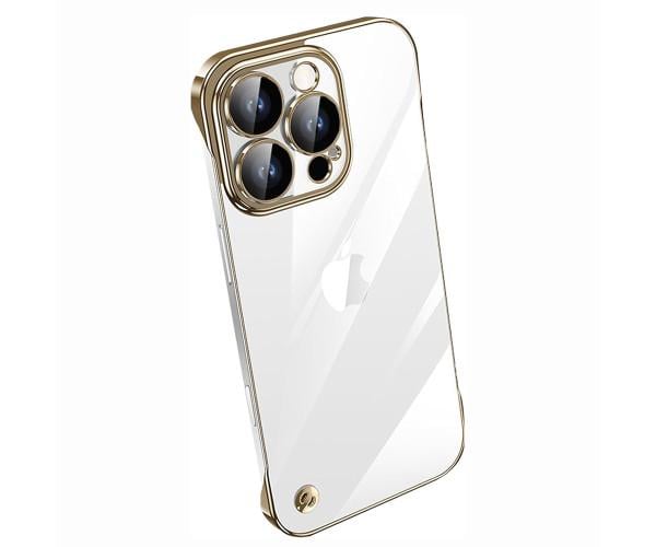 Чехол - накладка Omeve Clear Bamper для iPhone 16 Pro с защитой для камеры Золотой Чехол - накладка Omeve Clear Bamper для iPhone 16 Pro с защитой для камеры Золотой
