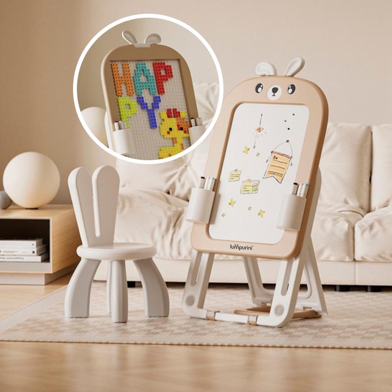 Мольберт детский двухсторонний Lumpurini Missi Vario Comodo со стулом/с конструктором/магнитной доской для рисования (dfd44235) - фото 18