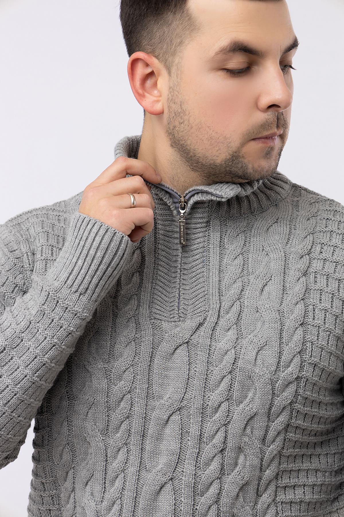 Светр чоловічий ЦБ-00233204 р. 46 Сірий (SKT000940922) - фото 5 Светр чоловічий ЦБ-00233204 р. 46 Сірий (SKT000940922) - фото 5