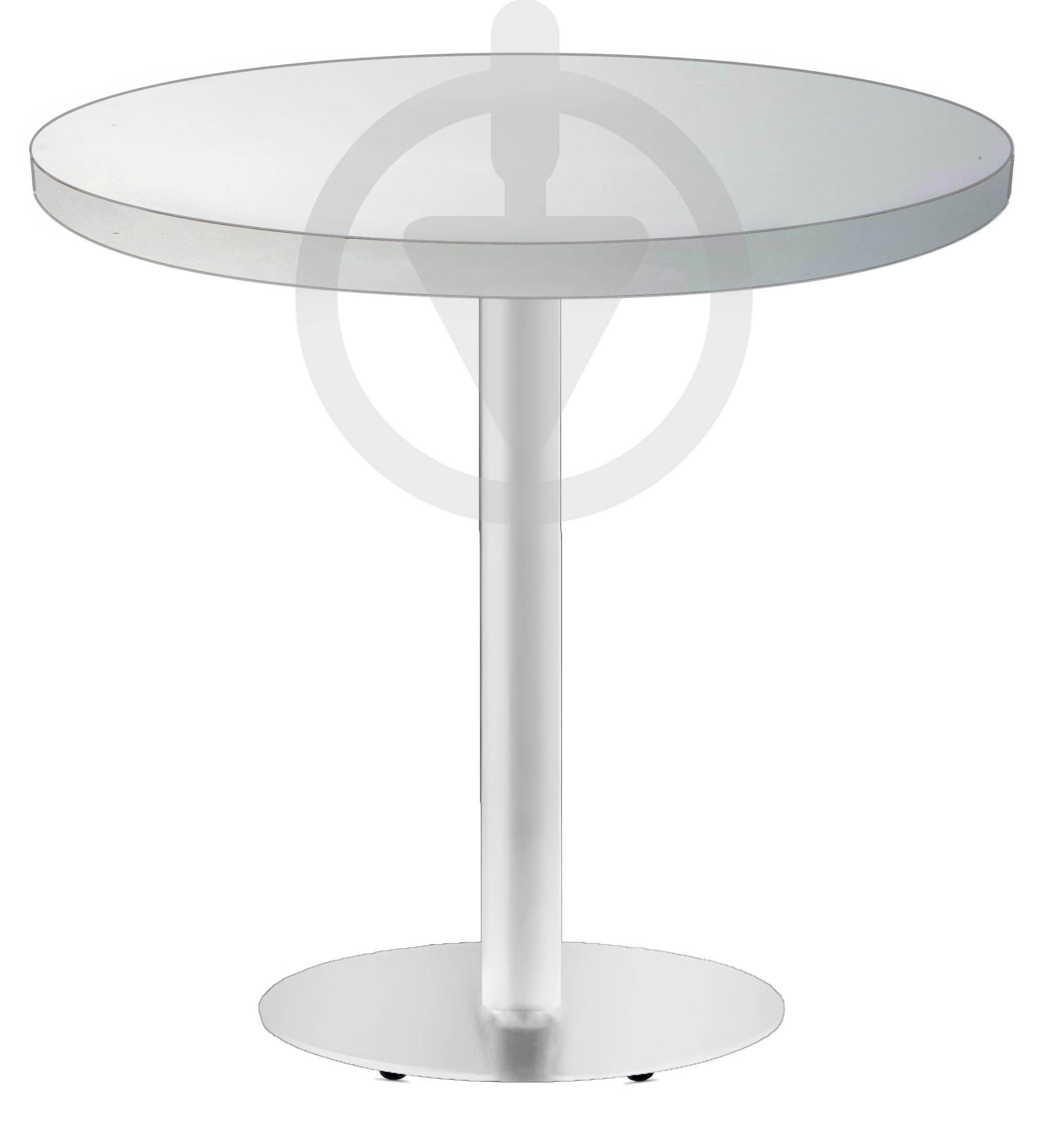 Стол кухонный круглый MebliRoMax Round 60 см Loft Белая Аляска/Белый