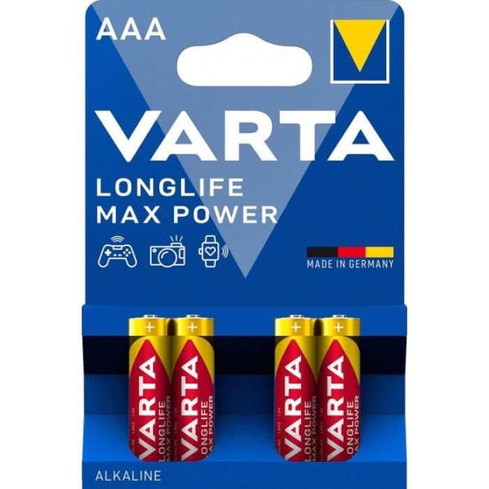 Батарейка Varta Longlife Max Power AAA BLI 4 Alkaline 4 шт. (104734)