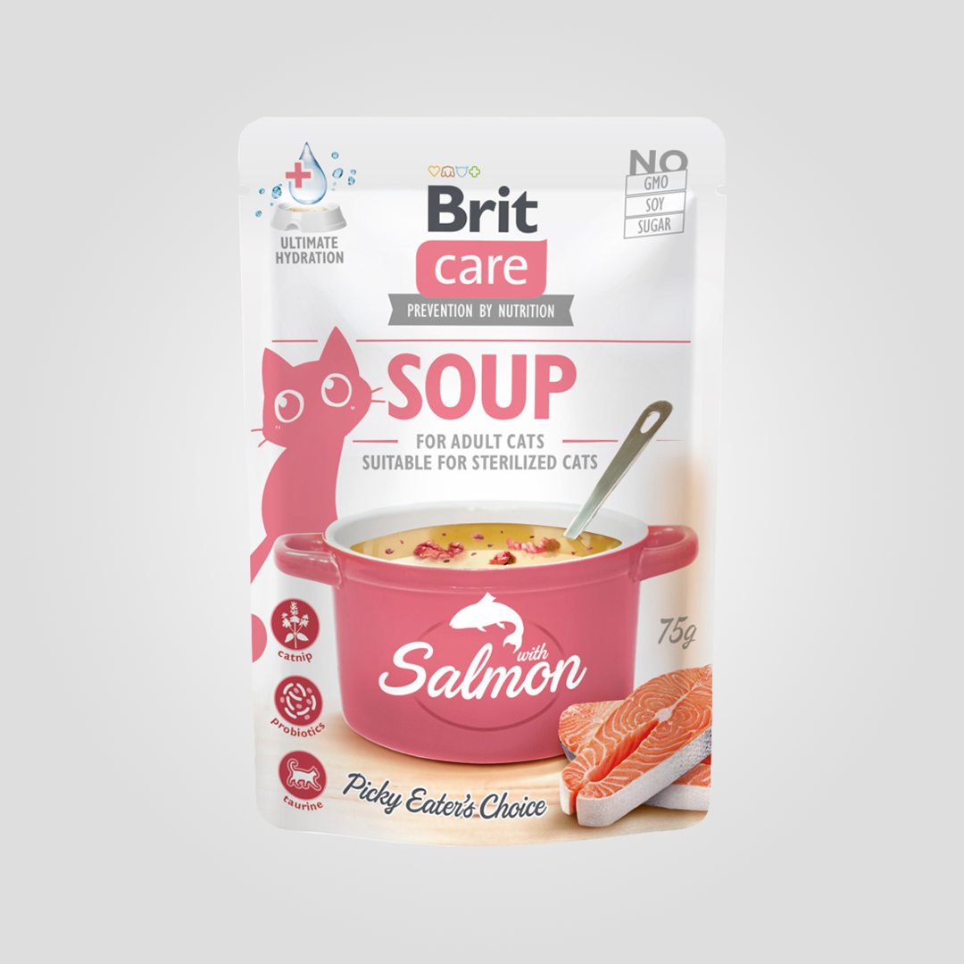 Корм влажный Brit Care Soup with Salmon с лососем 75 г (2224665166)