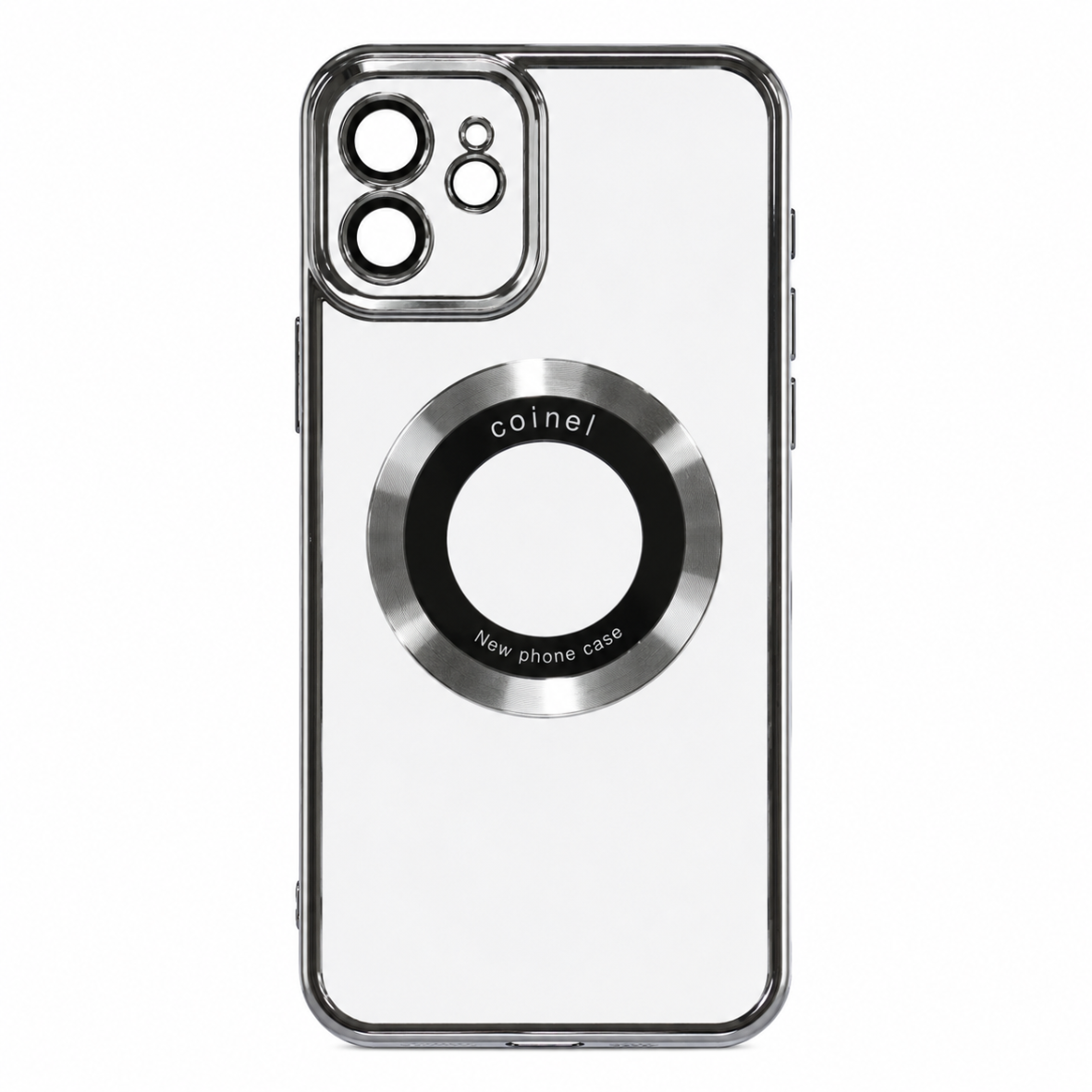 Магнітний чохол XON PhoneCase Magnetic для iPhone 12 (PCMC1112100G 8130) Сірий/Прозорий