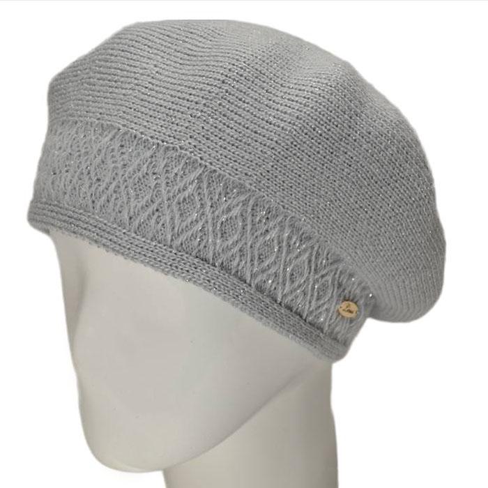 Берет женский Lirus Рина двойной полушерстяной Серо-голубой (111688)