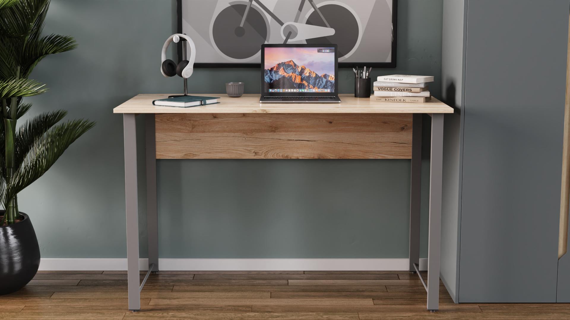 Стол компьютерный Ferrum-decor Курт ДСП 16 мм 75x140x60 см Серый/Дуб Сан-Марино (FRD-101850)