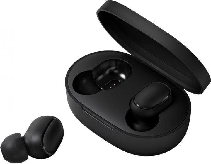 Беспроводные вакуумные наушники с гарнитурой AirDots и кейсом Black