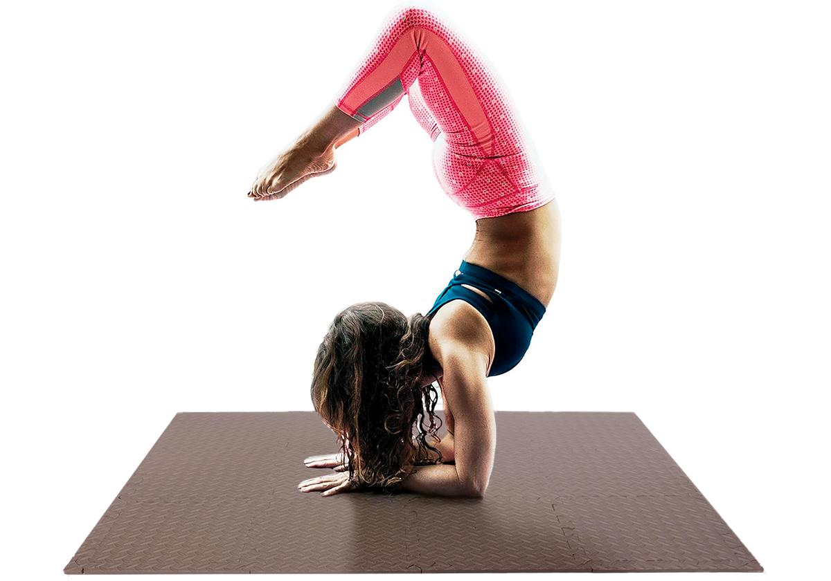 Татами мат-пазл EasyFit SwallowTail Хвост ласточки 4 шт./60х60х1 см Коричневый (EF-1950-BN) - фото 6