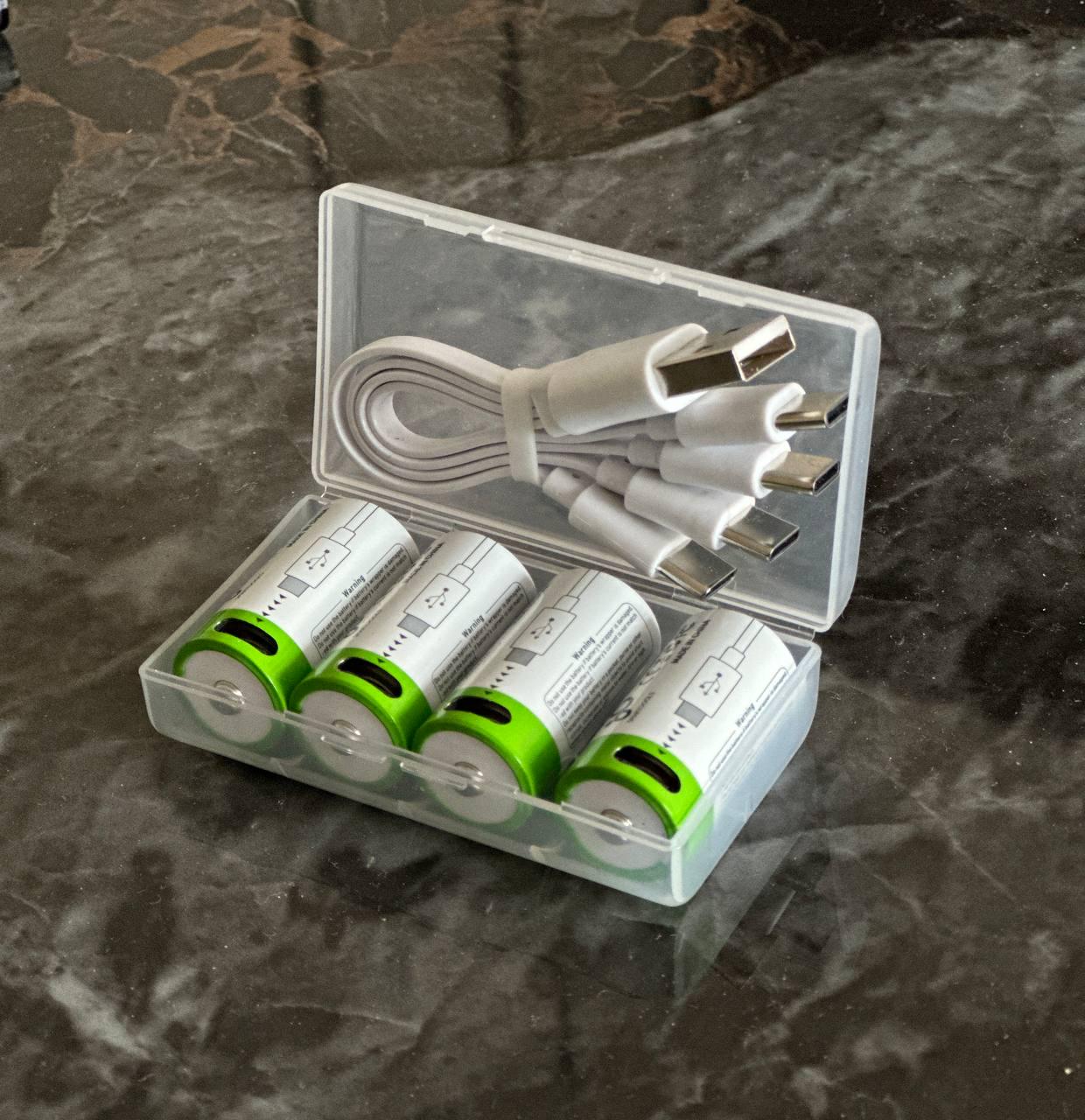 Батарея с кабелем Type-C 3,7 V/700 mAh (CR123A)
