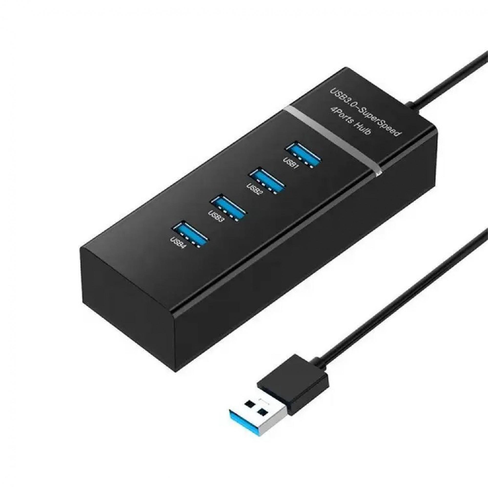 USB-хаб XON SmartHub Switch 4хUSB 3.0 Чорний (UHASP040043B 4972)