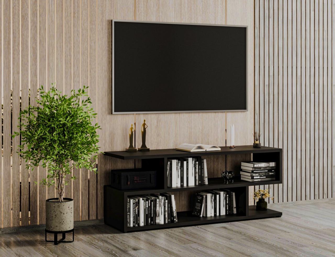 Тумба ТВ Moreli Id27-178 1400x526x398 мм Черный (id27-178-black)