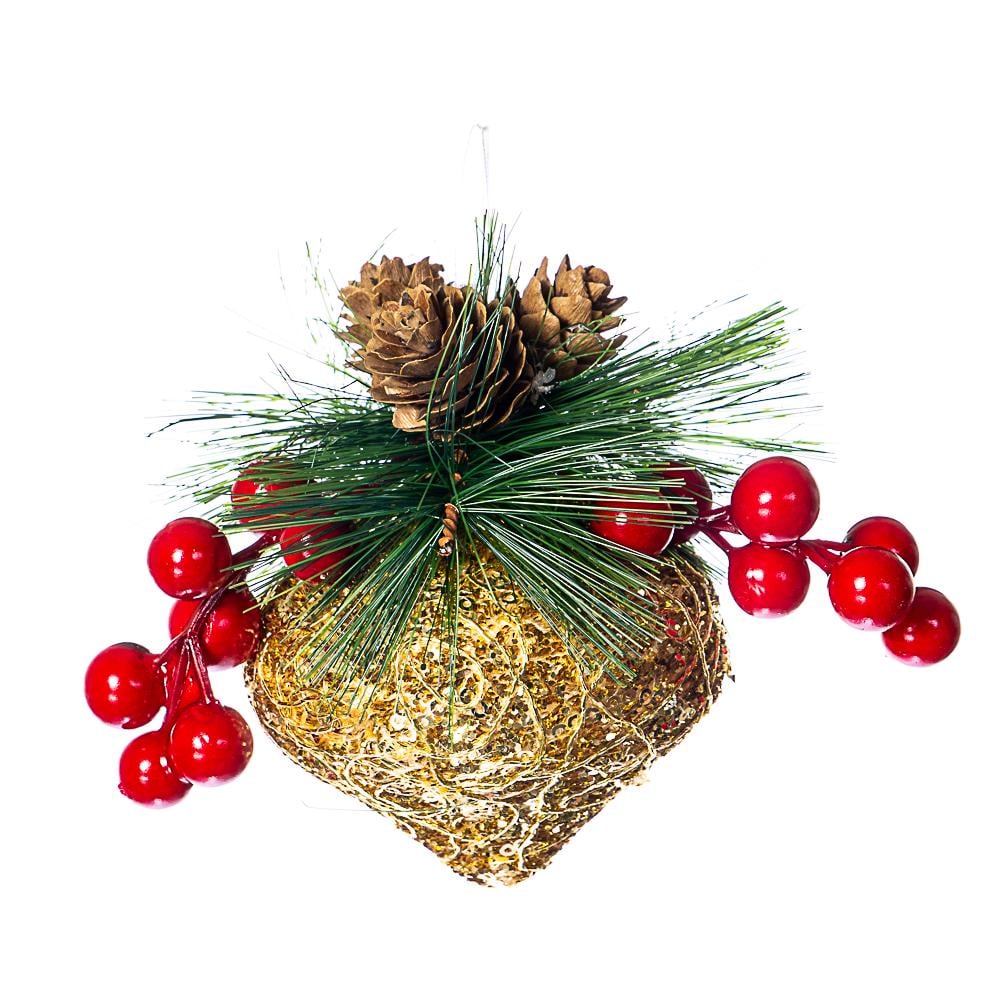 Игрушка на елку Elisey Золотой конус (NH-106-K-81)