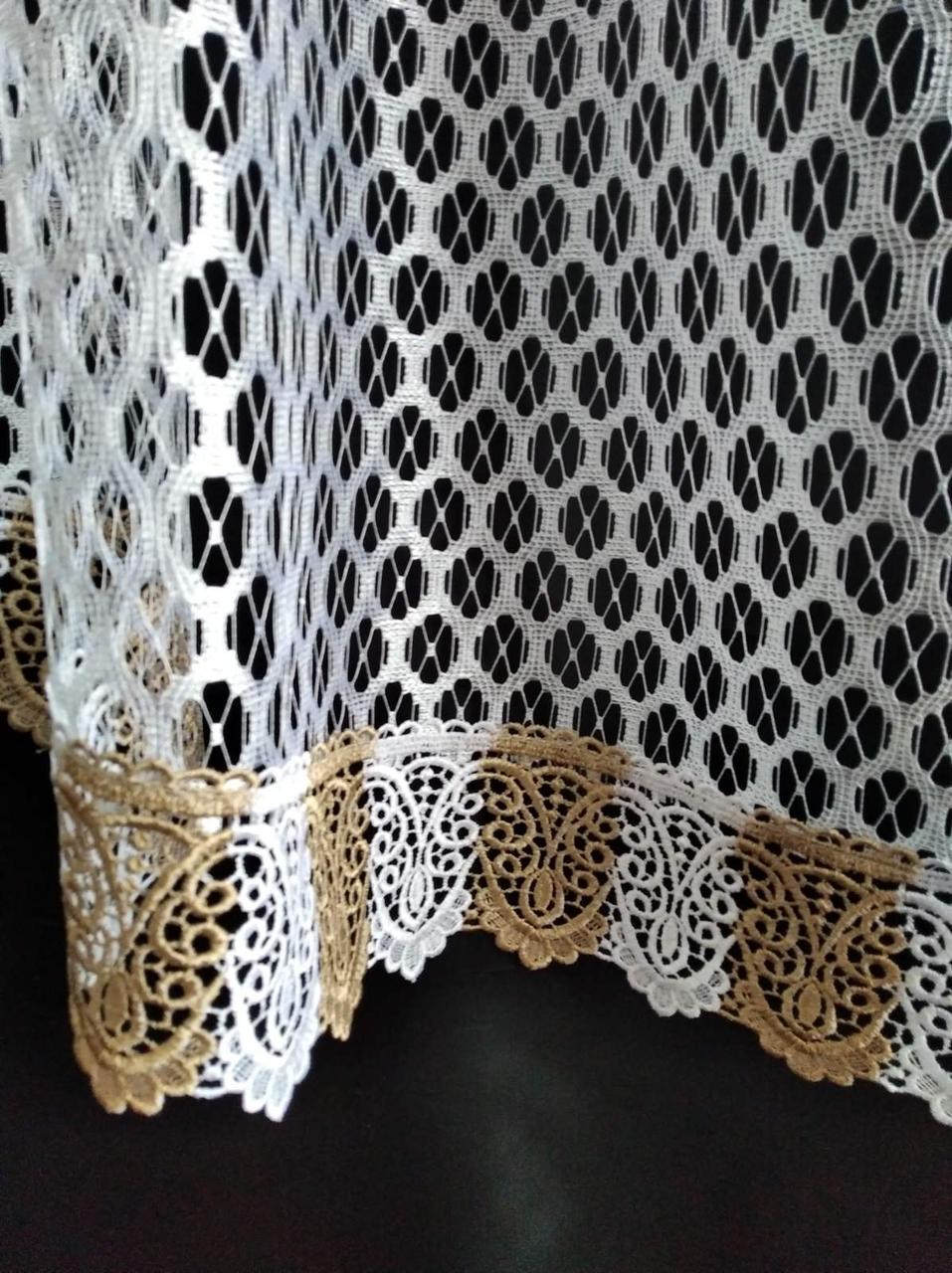 Занавеска аркой с комбинированным кружевом 290х160 см Молочный (ас10б-08) - фото 2 Занавеска аркой с комбинированным кружевом 290х160 см Молочный (ас10б-08) - фото 2