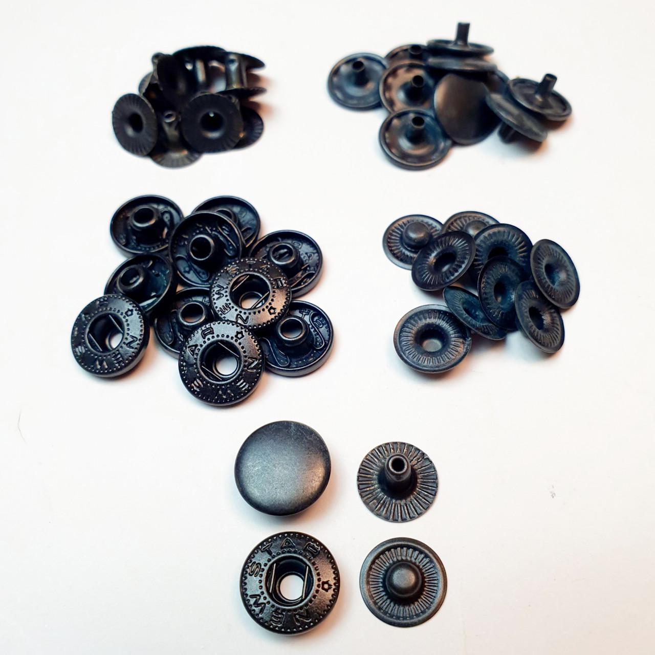 Кнопка металева Strong Alfa 12,5 мм 10 шт. Оксид