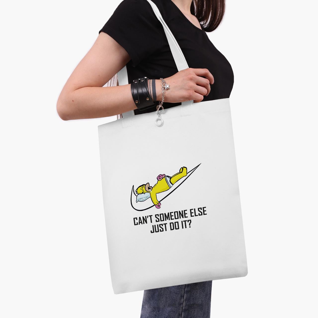 Эко сумка шоппер The Simpsons JUST DO IT 41х35 см Белый (9227-2043-WT1)