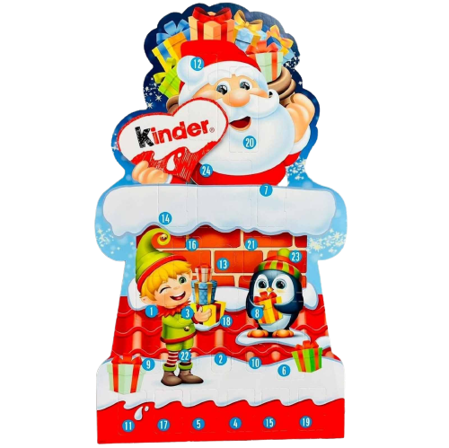 Календар адвент Kinder Mix Дід Мороз Advent із солодощами 203 г