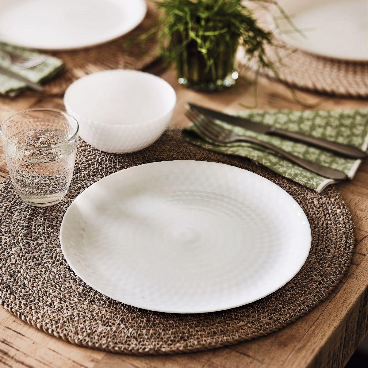 Тарілка обідня Luminarc Pampille White 25 см Білий (Q4655) - фото 3 Тарілка обідня Luminarc Pampille White 25 см Білий (Q4655) - фото 3