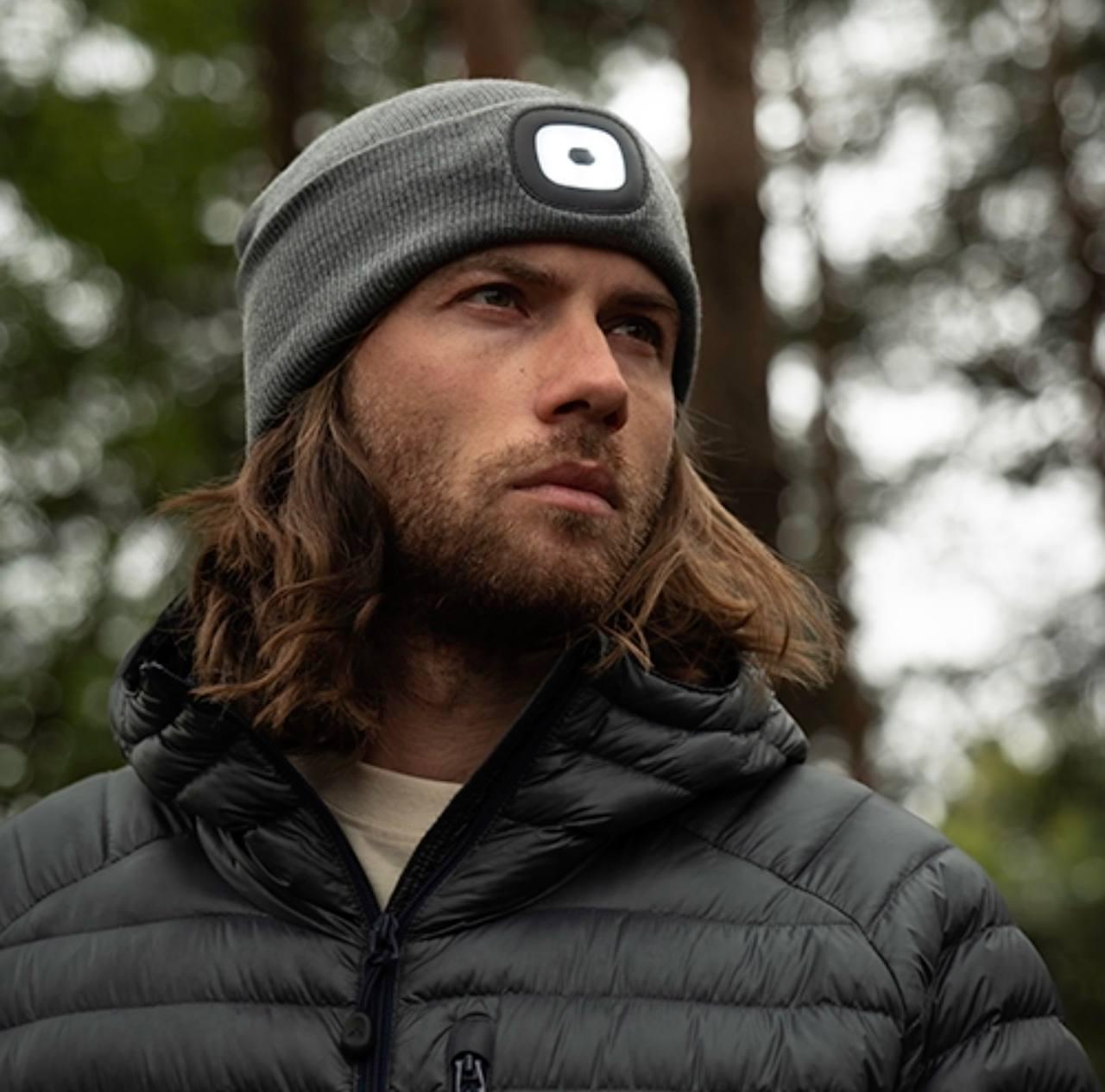 Шапка LumyStow з вбудованим ліхтариком Сірий (2671) - фото 3