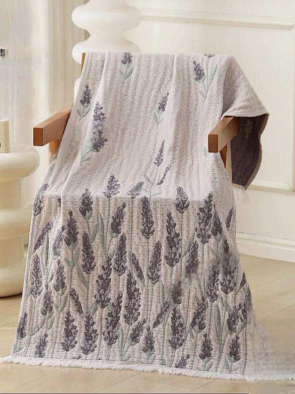 Полотенце для лица муслиновое Malloory Home 50х100 см Лаванда Бежевое (2216)