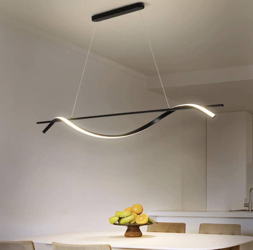 Люстра Line.F удлиненная линейная светодиодная 100 см Черный (815_1217)