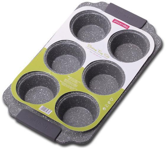 Форма для выпечки кексов Kamille Marble 30х18см, 6 ячеек