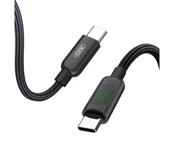 Кабель дата Xo NB-Q203B с функцией супер быстрой зарядки PD Type-C to Type-C 60W 1 м Black