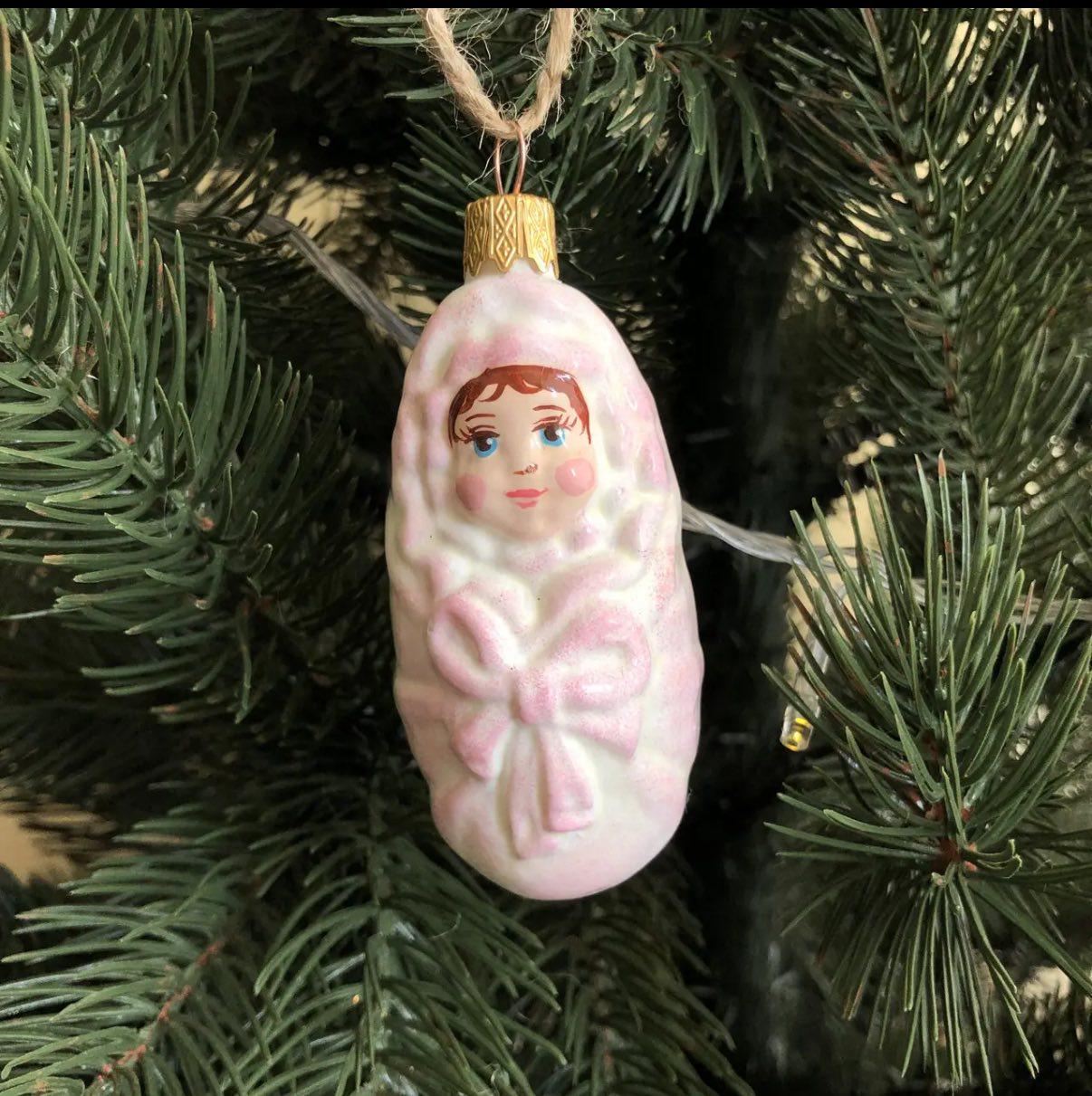 Игрушка новогодняя елочная Младенец Девочка