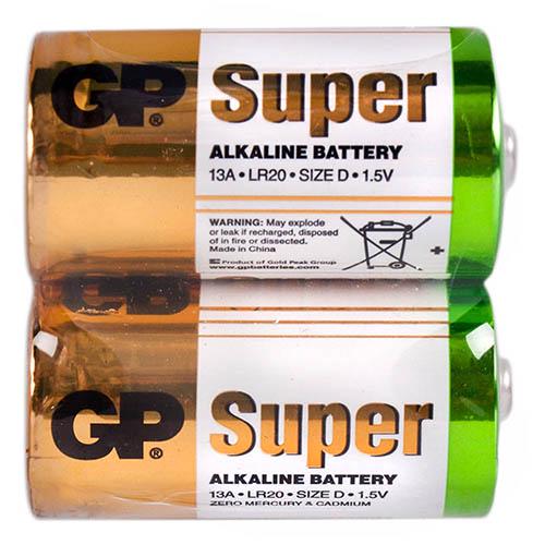Батарейка Gp Super Alkaline 1,5V 13A-S2 щелочная LR20 D