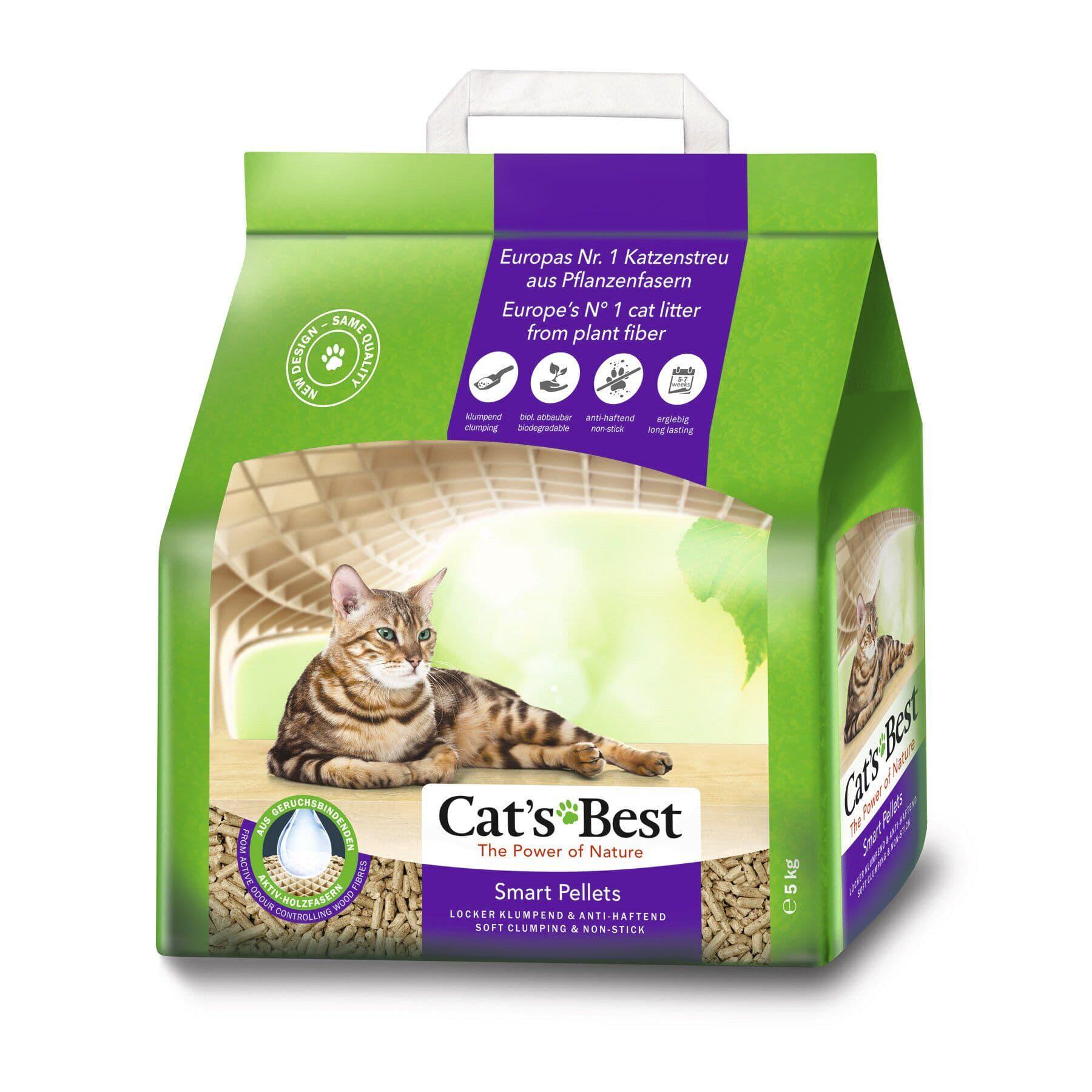 Дерев'яний наповнювач туалету для кішок Cat's Best SMART Pellets 10 л 5 кг (26564)