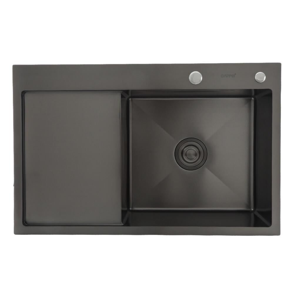 Мойка кухонная Gappo GS 7850-6L из нержавеющей стали прямоугольная 780x500 мм 0.8 мм (25967109)
