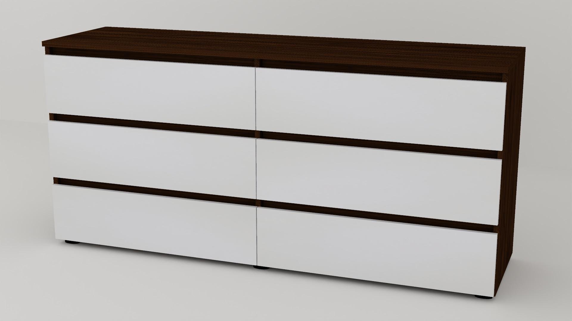 Комод Алекса СН-33/38 160х38х75 см Белый/Орех селект - фото 1