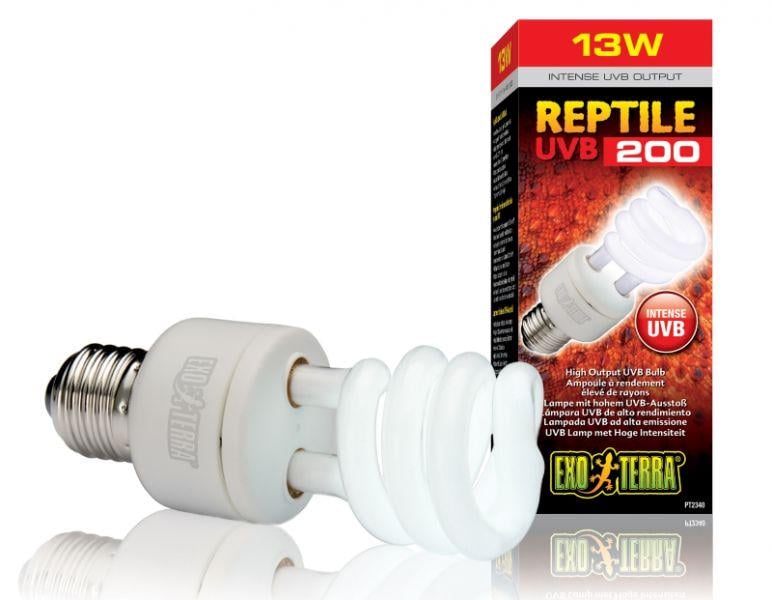 Лампа для рептилий Exo Terra Reptile UVB200 ультрафиолетовая 13W E27 (PT2340)