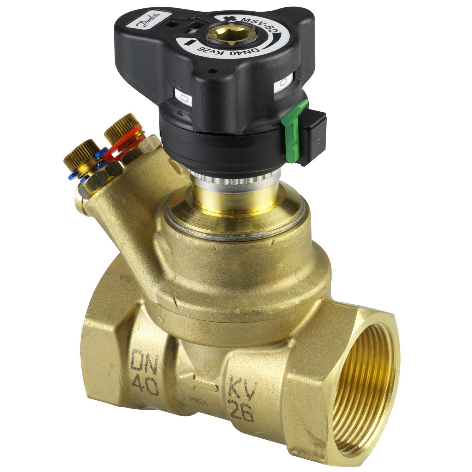 Балансувальний радіаторний кран прямий 1 1/2" Danfoss LENO MSV-BD 003Z4005