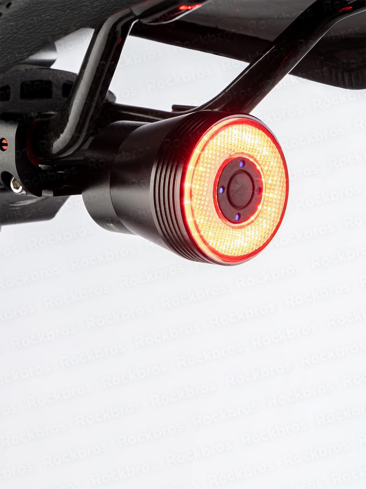 Задний фонарь на велосипед ROCKBROS на аккумуляторе 400 мАч водонепроницаемая велофара Черный (73540) - фото 7