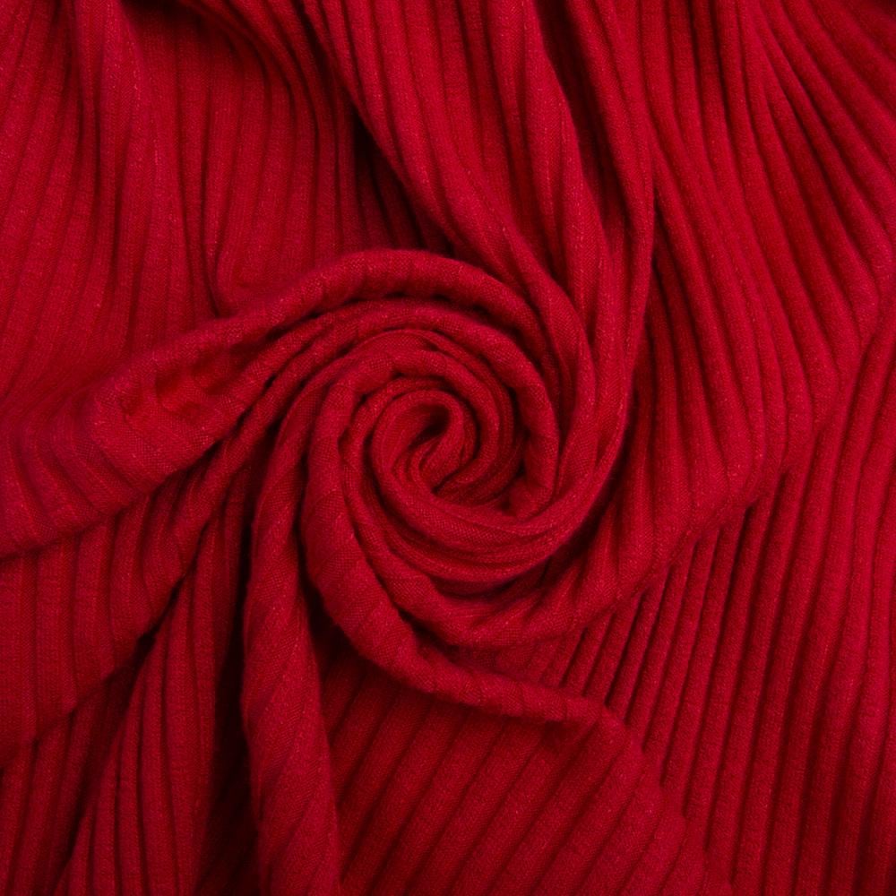 Ткань трикотаж Лара резинка Красный (23276)