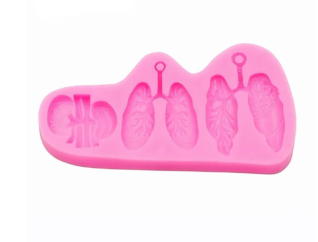 Молд кондитерский Органы 95x51 мм Розовый (40940)