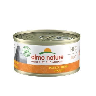 Консервированный корм Almo Nature с курицей для взрослых кошек кусочки в желе 70 гр.