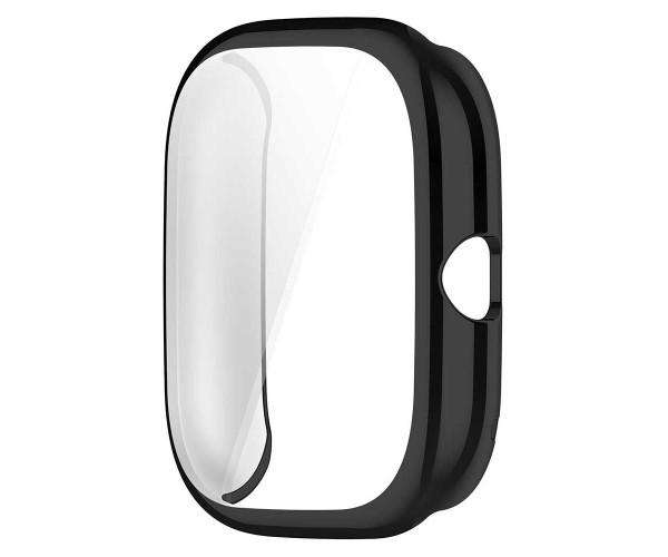 Чехол силиконовый с защитой на экран для Xiaomi Amazfit GTS 4 Mini Черный