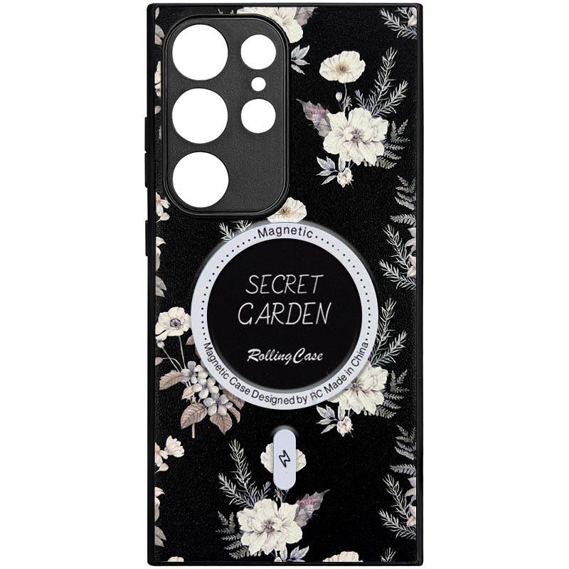 ПротивоударныйTPU+PC чехол Secret Garden with MagFit для Samsung Galaxy S23 Ultra Black