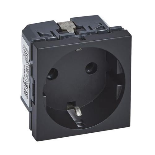 Розетка Legrand Mosaic 2к+3 с заземлением Черный (079360L)