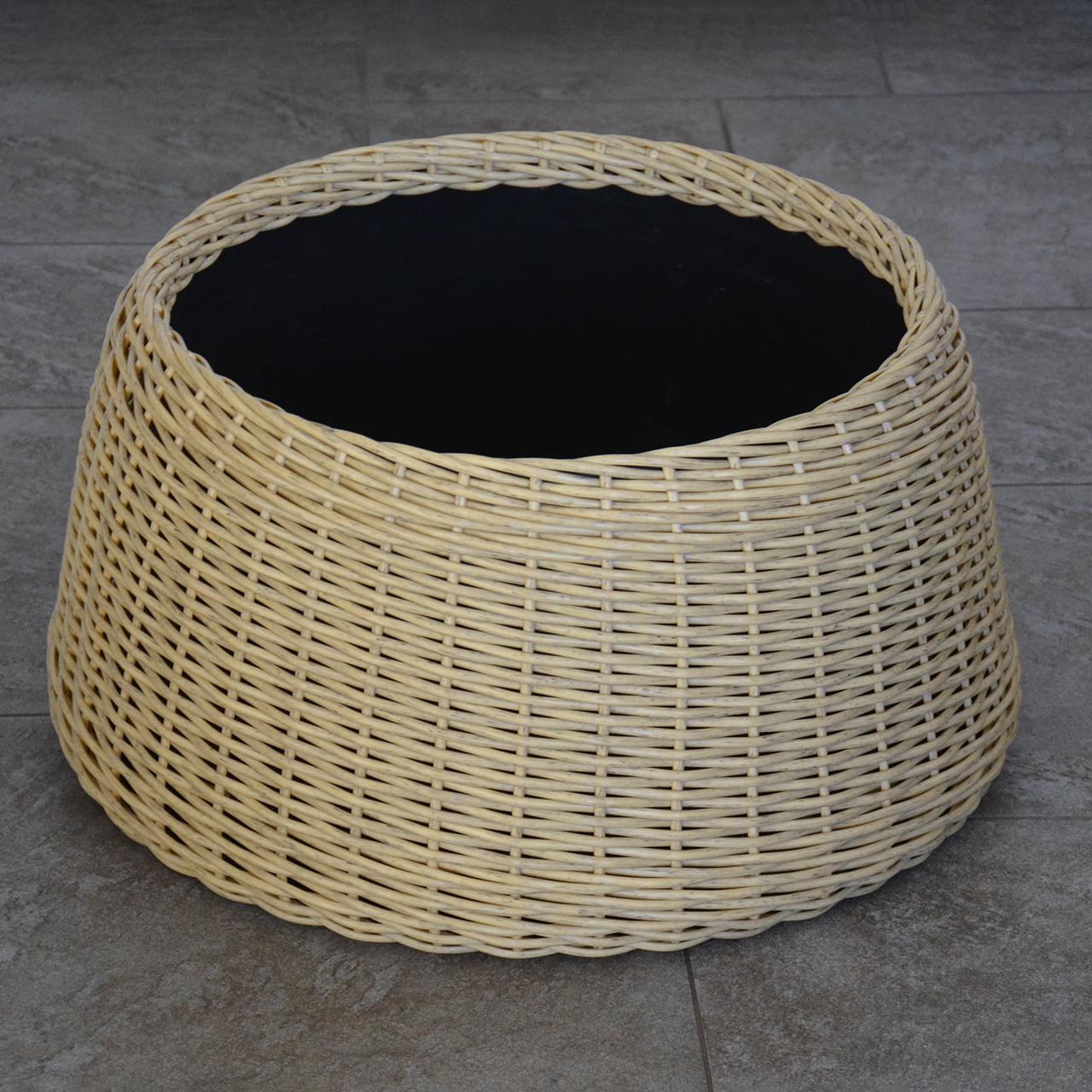 Подставка-юбка под елку плетеная из искусственного ротанга/ручной работы L Светлое дерево (23296061) - фото 7