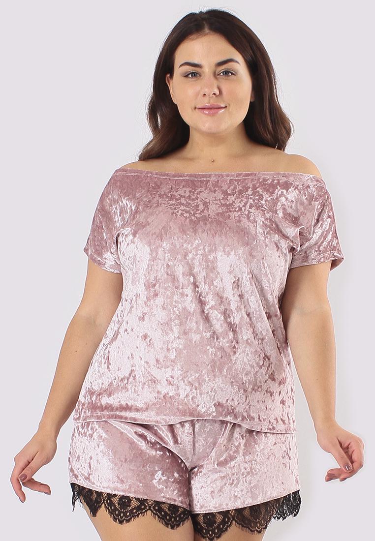 Домашний костюм Ghazel 17111-69/88 Римма мышка супер батал р. 54 Розовый (5672454)