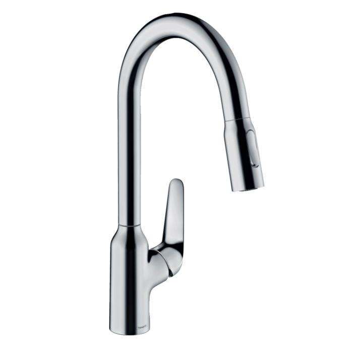 Змішувач для кухні Hansgrohe Focus M42-H220 2Jet з висувним виливом Sbox Хром (71820000)