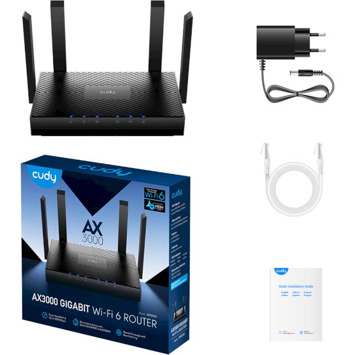 Маршрутизатор Cudy WR3000 AX3000 Gigabit Wi-Fi 6 Mesh Router Black (WR3000) - фото 4