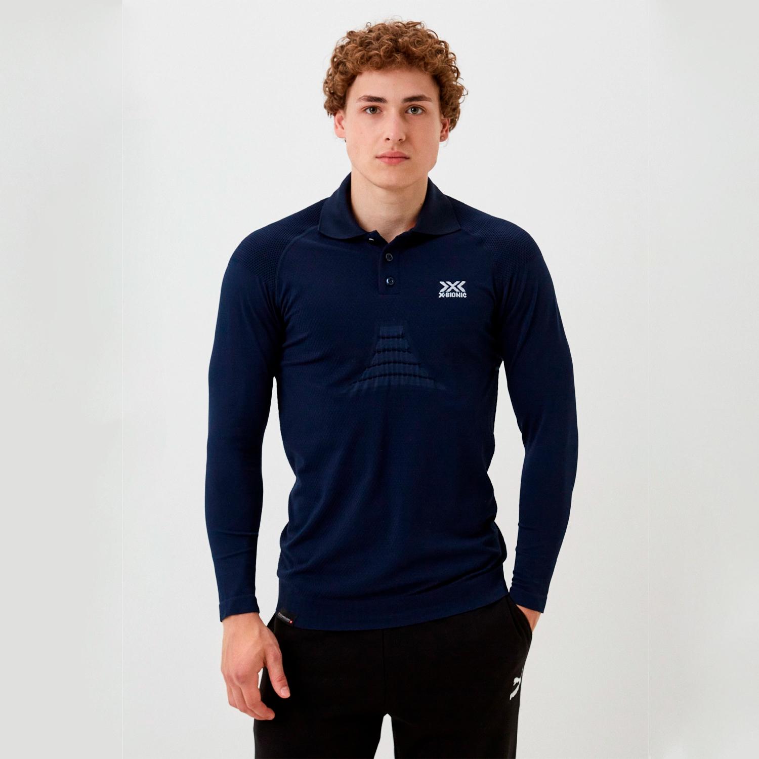 Термолонгслів чоловічий X-Bionic Invent 4.0 Travel Polo S Navy Blue (IN-YO06S23M-A234) - фото 2