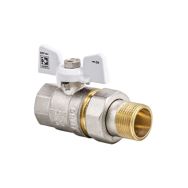 Кран шаровой с американкой KOER KR.227.W 3/4" Белый (KR0097)